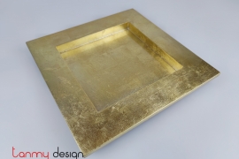 Gold square lacquer tray - size M/ 29cm